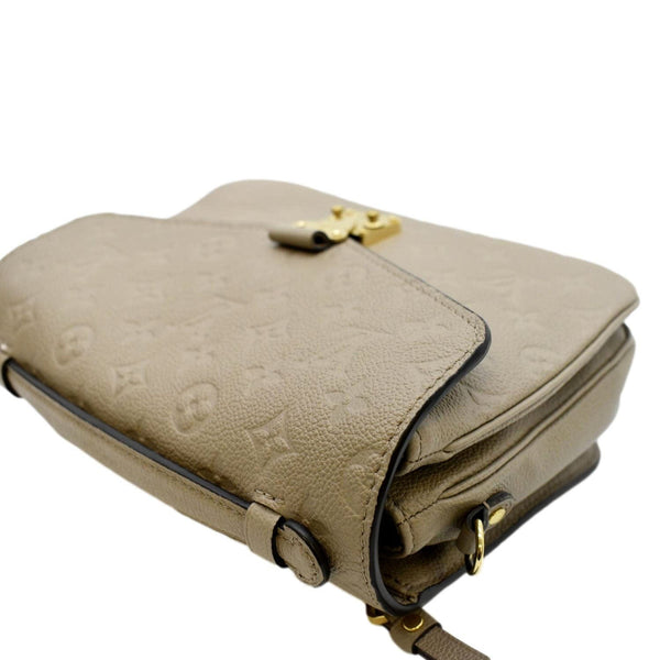 LOUIS VUITTON Women Metis Pochette Empreinte Leather Crossbody Bag Taupe