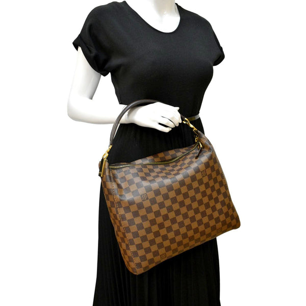 LOUIS VUITTON Portobello PM Damier Ebene Shoulder Bag Brown