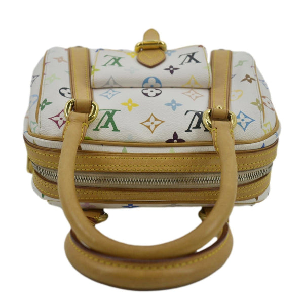 LOUIS VUITTON Priscilla Monogram Multicolore Canvas Satchel Bag White