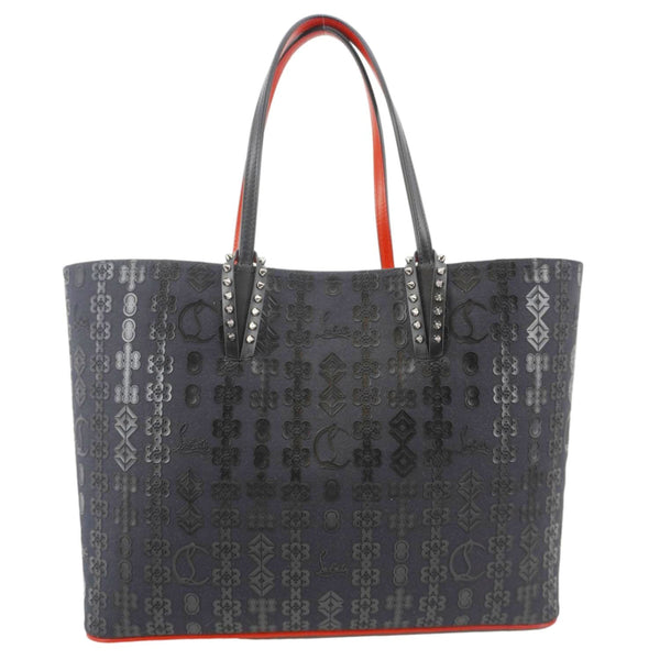 CHRISTIAN LOUBOUTIN Cabata Leather Tote Bag Navy Blue