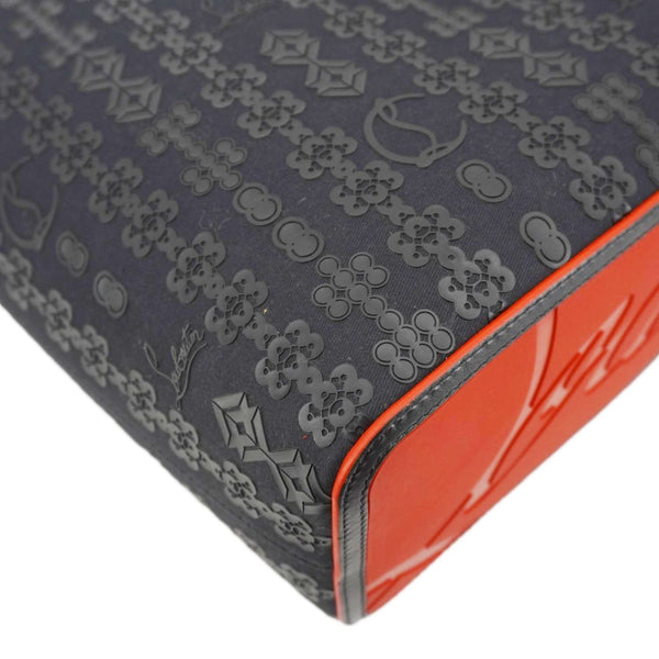 CHRISTIAN LOUBOUTIN Cabata Leather Tote Bag Navy Blue