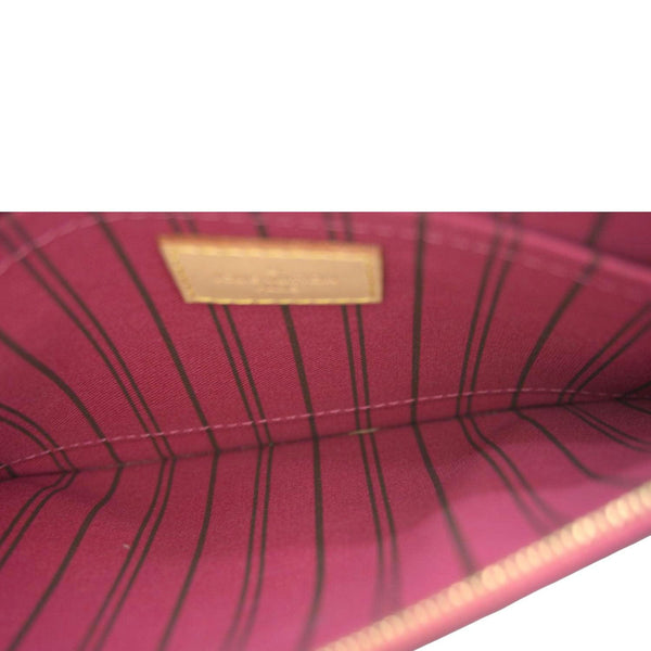 LOUIS VUITTON Monogram Canvas Wristlet Pouch Pivoine