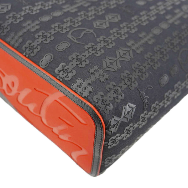 CHRISTIAN LOUBOUTIN Cabata Leather Tote Bag Navy Blue