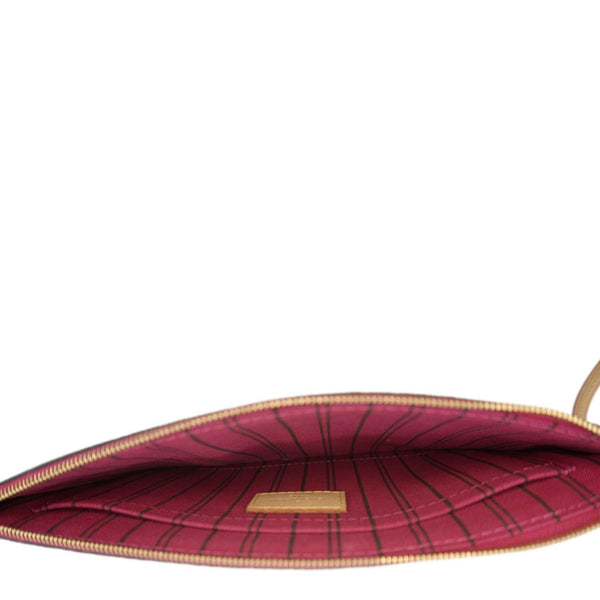 LOUIS VUITTON Monogram Canvas Wristlet Pouch Pivoine