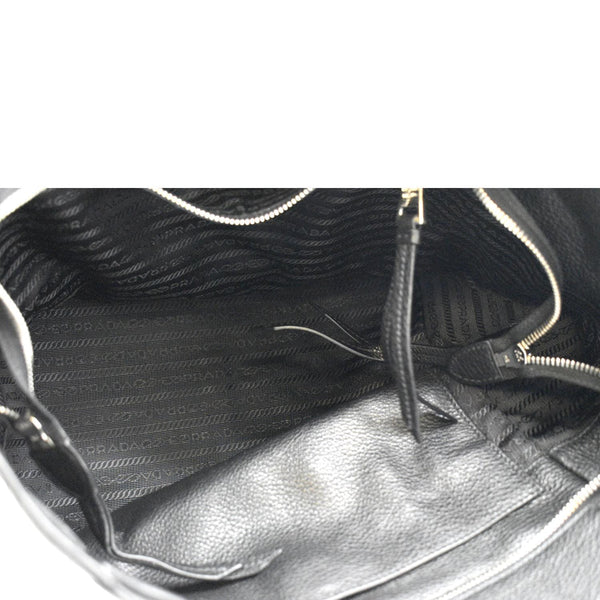 PRADA Leather Tote Bag Black