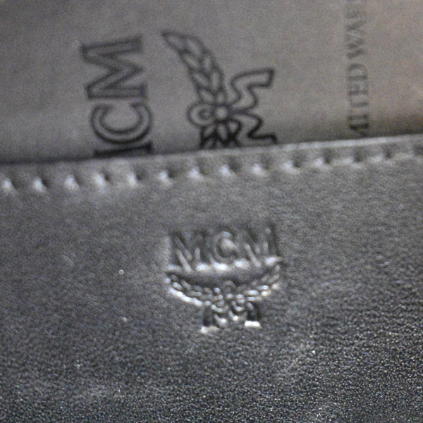 MCM Stark Bebe Boo Studded Mini Visetos Logo Leather Backpack Bag Pink