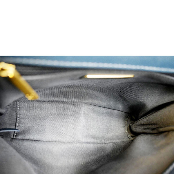 Chanel Infinity Chain Quilted Leather Crossbody Bag inside