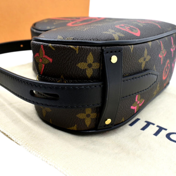 LOUIS VUITTON Sac Coeur Heart Monogram Canvas Crossbody Bag Brown