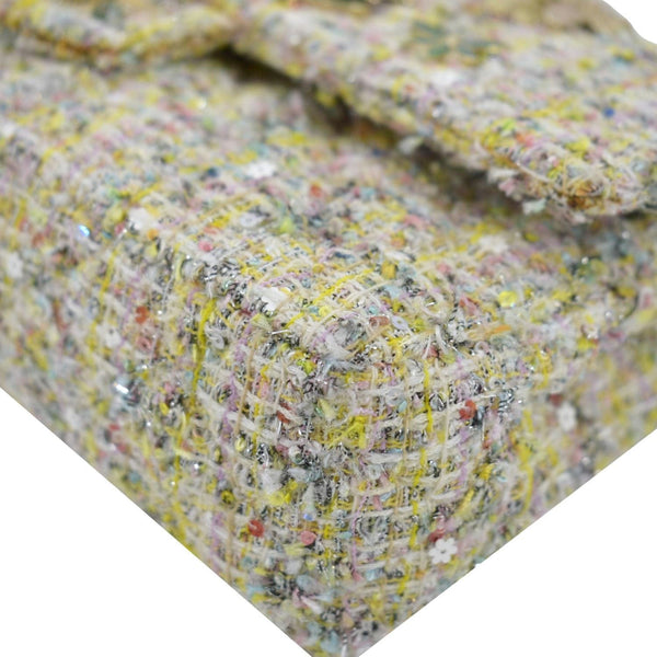 CHANEL Garden Party Flap Medium Tweed Shoulder Bag Pastel