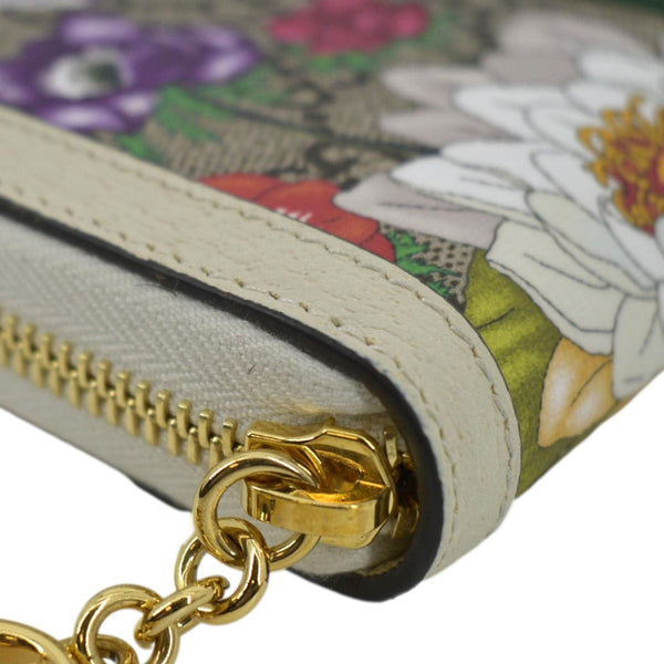 GUCCI Ophidia Flora Web GG Continental Supreme Canvas Wallet Beige 523154