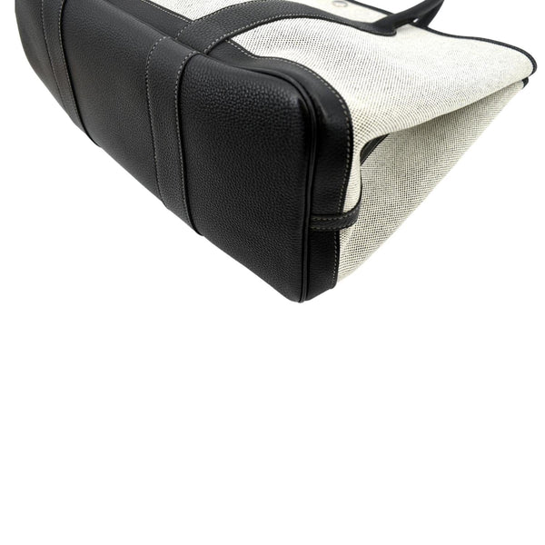 HERMES Garden Party Canvas Tote Bag Black