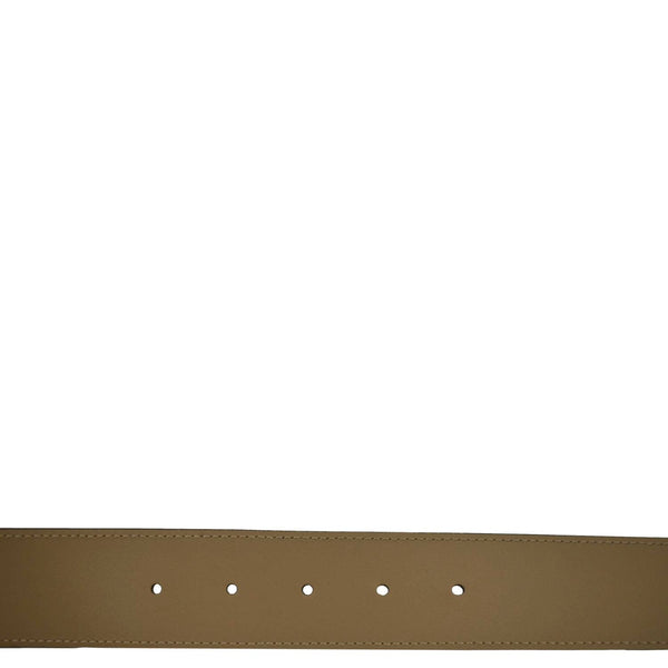 GUCCI Double G Buckle Leather Belt Size 80.32 Tan 400593