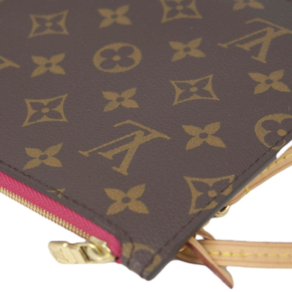 LOUIS VUITTON Monogram Canvas Wristlet Pouch Pivoine
