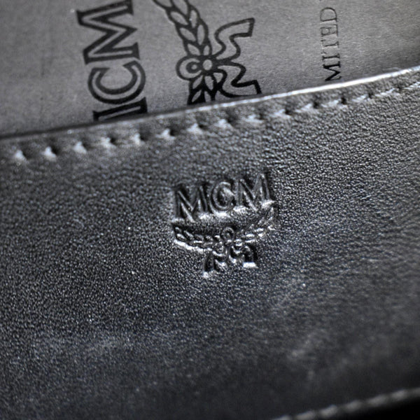 MCM Stark Bebe Boo Studded Mini Visetos Logo Leather Backpack Bag Pink