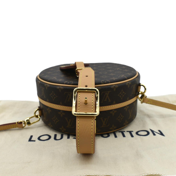 LOUIS VUITTON Petite Boite Chapeau Monogram Canvas Shoulder Bag Brown