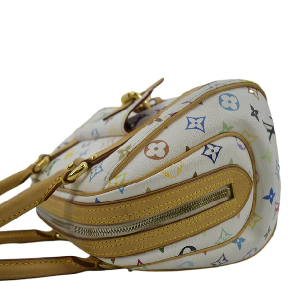LOUIS VUITTON Priscilla Monogram Multicolore Canvas Satchel Bag White