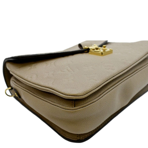 LOUIS VUITTON Women Metis Pochette Empreinte Leather Crossbody Bag Taupe