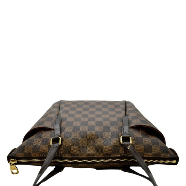 Top view LV Damier Ebene Tote Shoulder Bag Brown