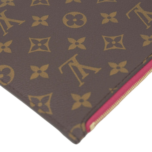 LOUIS VUITTON Monogram Canvas Wristlet Pouch Pivoine