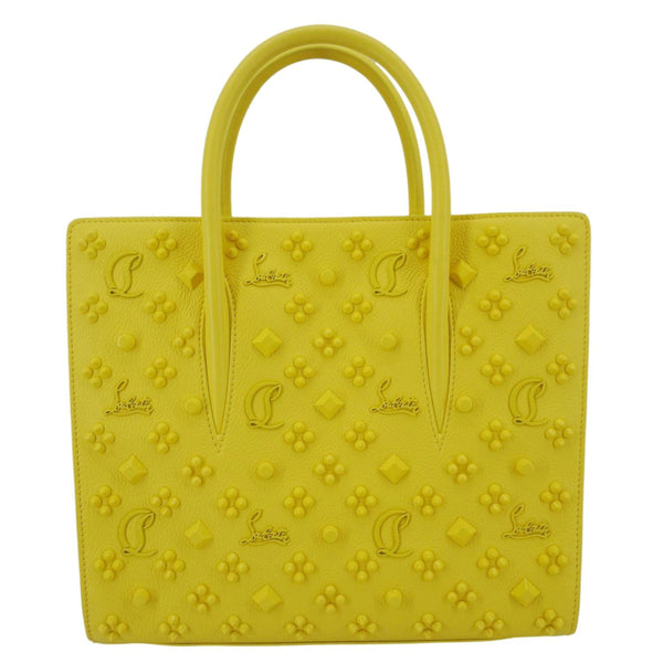 Christian Louboutin Paloma Medium Yellow Tote Bag - Detail View