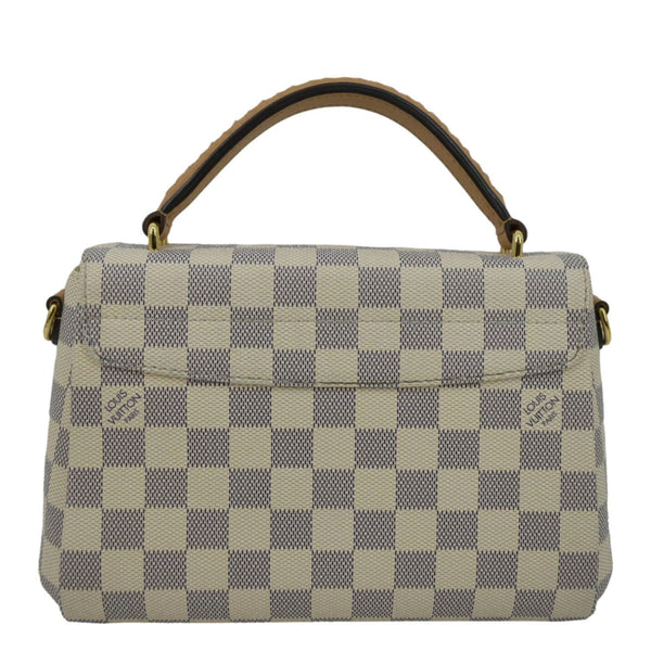 LOUIS VUITTON Croisette Damier Azur Satchel Crossbody Bag White