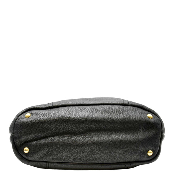 PRADA Vitello Daino Large leather Tote Shoulder Bag Black