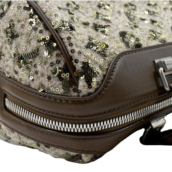 LOUIS VUITTON Speedy Sunshine Express 30 Monogram Sequin Satchel Bag Khaki
