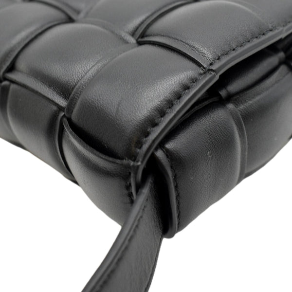 BOTTEGA VENETA Padded Cassette Leather Crossbody Bag Black