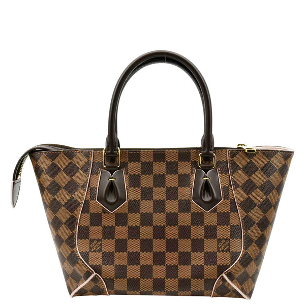 LOUIS VUITTON Caissa PM Damier Ebene Tote Shoulder Bag Rose Ballerine