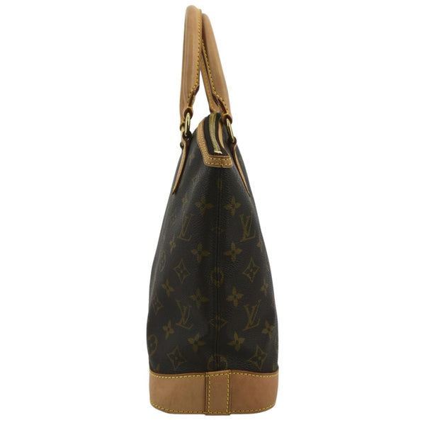 LOUIS VUITTON Lockit Vertical PM Monogram Canvas Tote Bag Brown