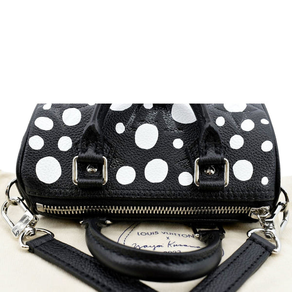 LV x YK Nano Speedy Monogram Empreinte Leather Shoulder Bag