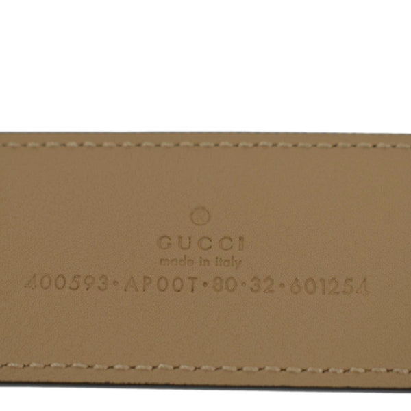 GUCCI Double G Buckle Leather Belt Size 80.32 Tan 400593