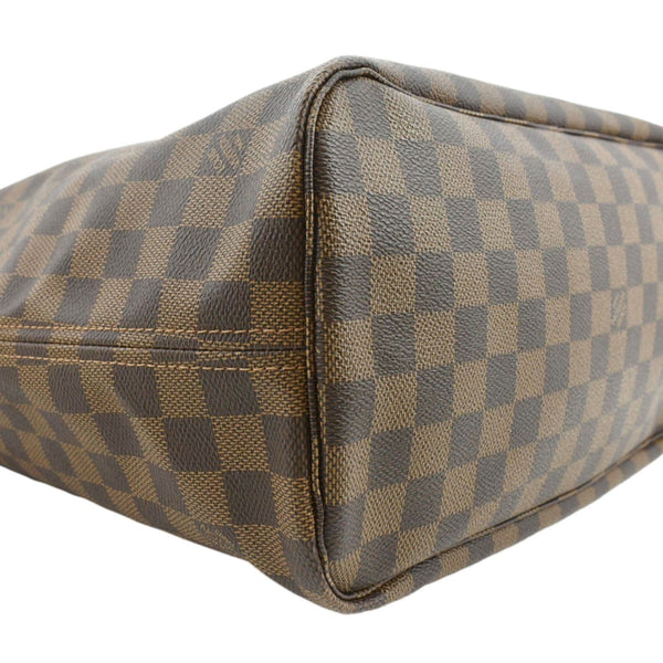 LOUIS VUITTON Neverfull MM Damier Ebene Tote Bag Rose Ballerine