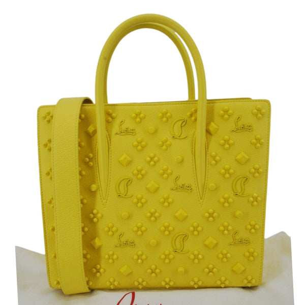 Christian Louboutin Paloma Medium Yellow Tote Bag - Front View
