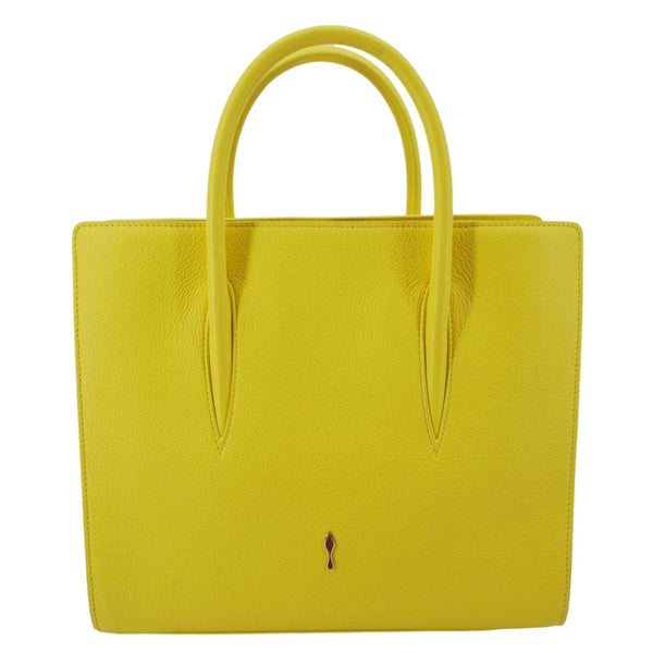 Christian Louboutin Paloma Medium Yellow Tote Bag - Back View