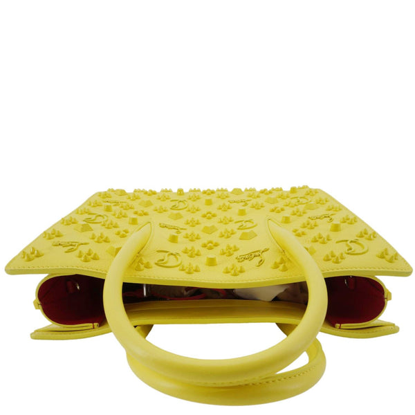 Christian Louboutin Paloma Medium Yellow Tote Bag - Strap closeup