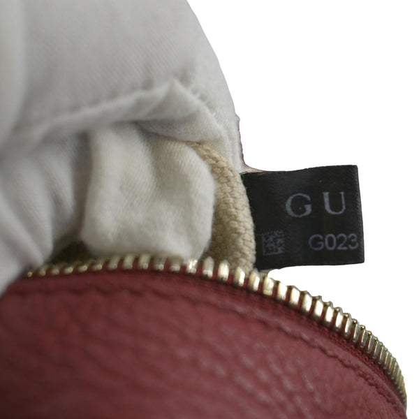 GUCCI Soho Disco Pebbled Leather Crossbody Bag Red 308364