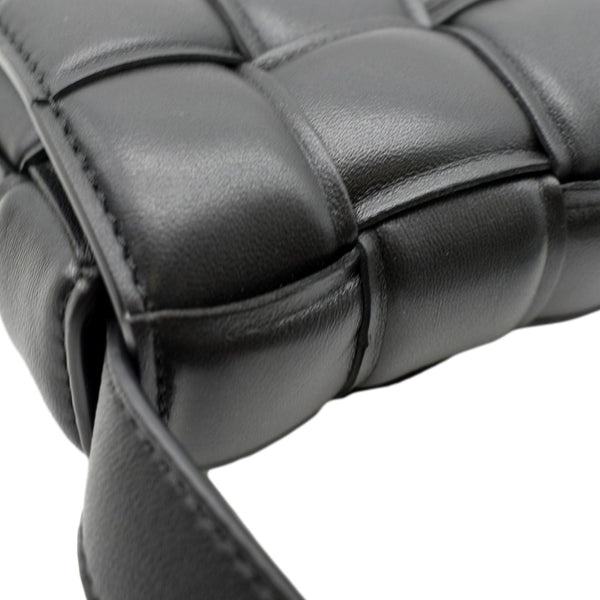 BOTTEGA VENETA Padded Cassette Leather Crossbody Bag Black