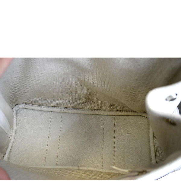 HERMES Garden Party Leather Tote Bag White