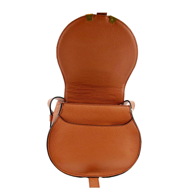 CHLOE Marcie Leather Crossbody Bag Orange