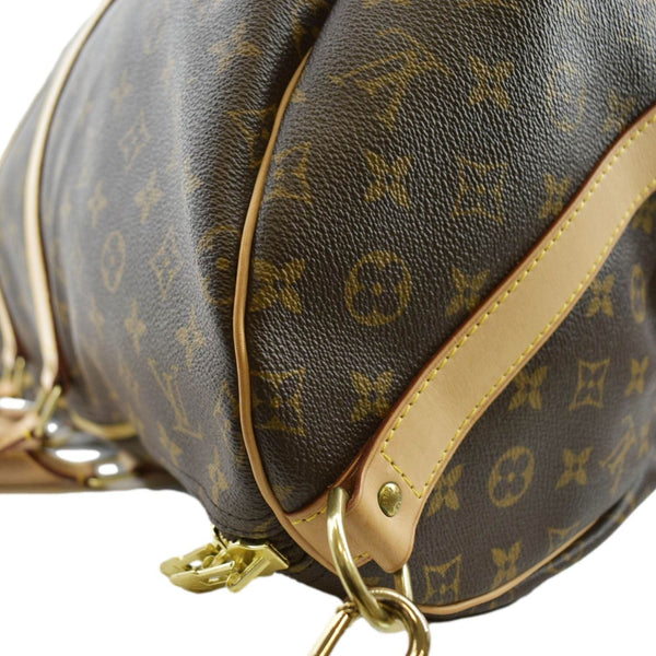 LOUIS VUITTON Keepall Bandouliere 55 Monogram Canvas Travel Bag Brown