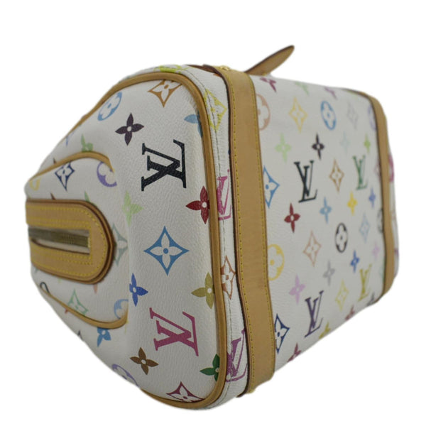 LOUIS VUITTON Priscilla Monogram Multicolore Canvas Satchel Bag White