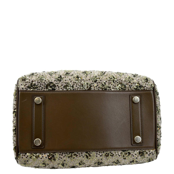 LOUIS VUITTON Speedy Sunshine Express 30 Monogram Sequin Satchel Bag Khaki