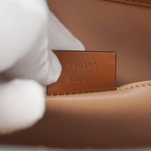 GUCCI Diana Small Snakeskin Leather Tote Bag Orange 660195