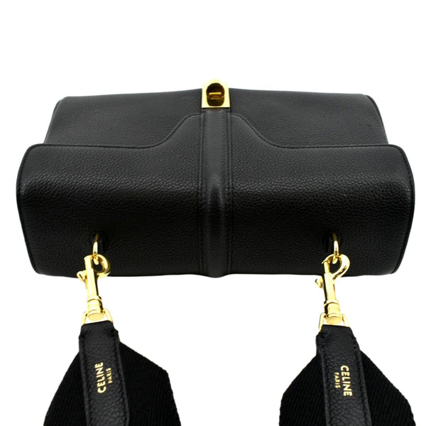 CELINE Teen 16 Calfskin Leather Crossbody Bag Black