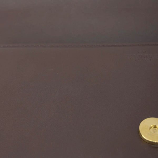 VALENTINO Loco V Logo Leather Messenger Bag Brown