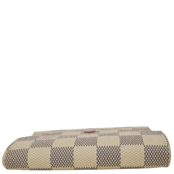 LOUIS VUITTON Victorine Damier Azur Wallet Rose Ballerine