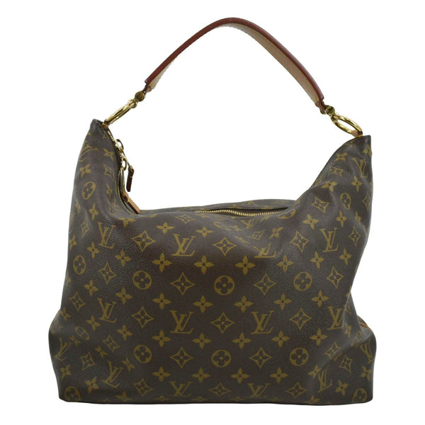 LOUIS VUITTON Sully MM Monogram Canvas Shoulder Bag Brown