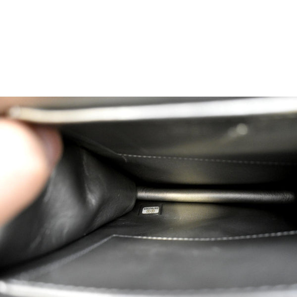 CHANEL Chic Pearls Flap Quilted Calfskin Leather Shoulder Bag Black