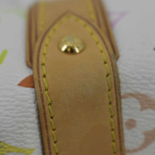 LOUIS VUITTON Priscilla Monogram Multicolore Canvas Satchel Bag White